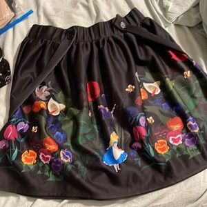 NWT Alice In Wonderland Suspenders Skirt
